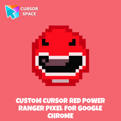 Custom Cursor Red Power Ranger Pixel For Google Chrome