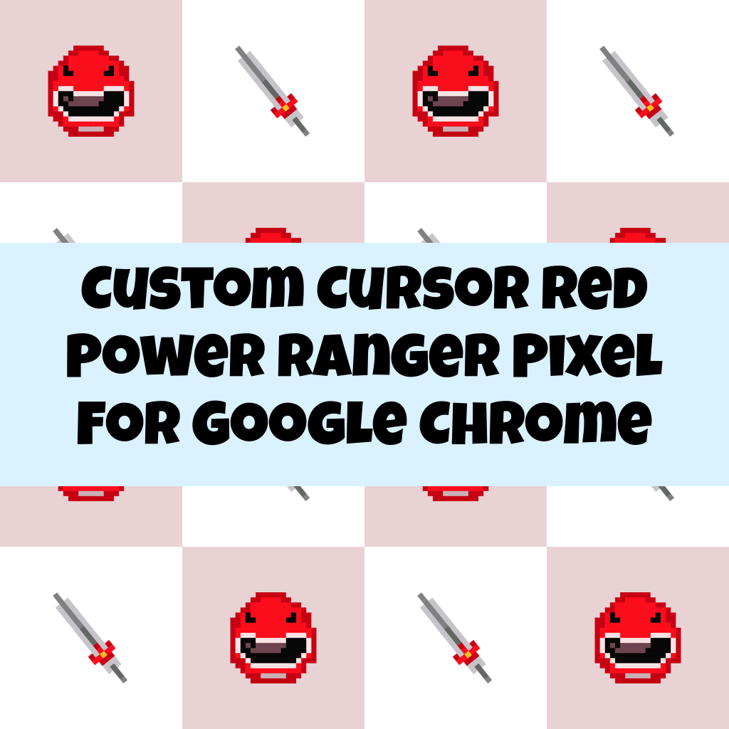 Custom Cursor Red Power Ranger Pixel For Google Chrome